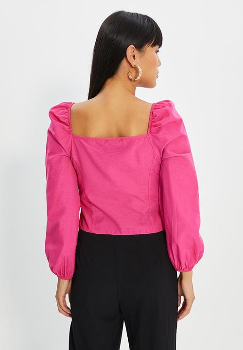 Trendyol - Tie detailed blouse - pink