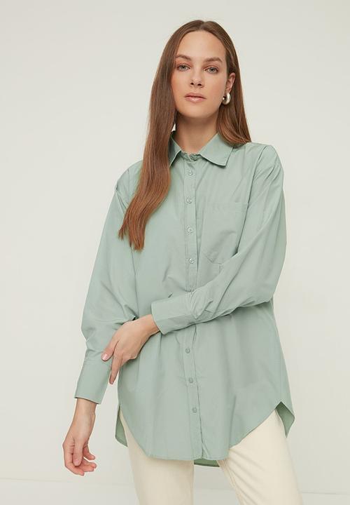 Trendyol - Longer length shirt - mint