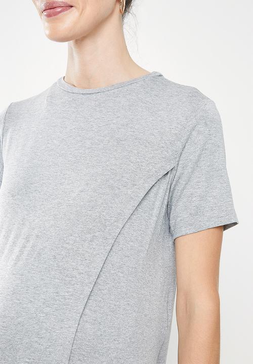 Superbalist - Maternity nursing tee dress - grey