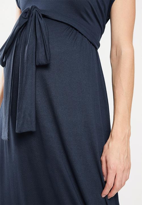 Superbalist - Front tie maternity dress - navy
