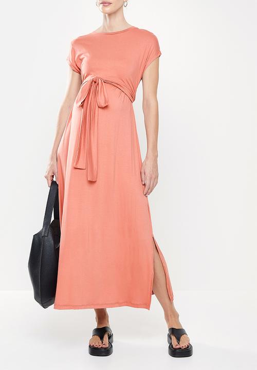 Superbalist - Front tie maternity dress - pink