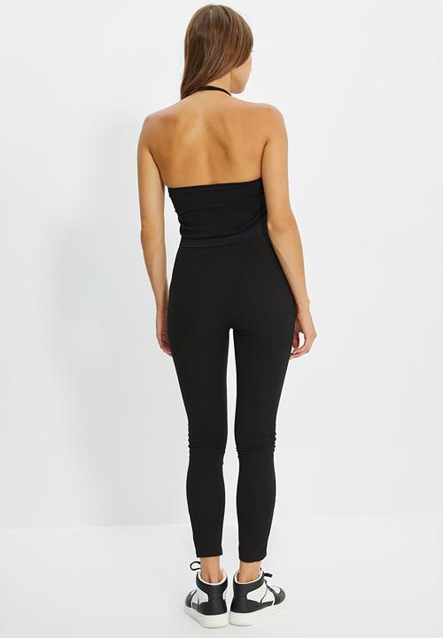 Trendyol - Ribbed leggings - black