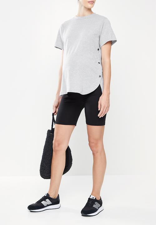 Superbalist - Nursing tee with popper sides -grey melange