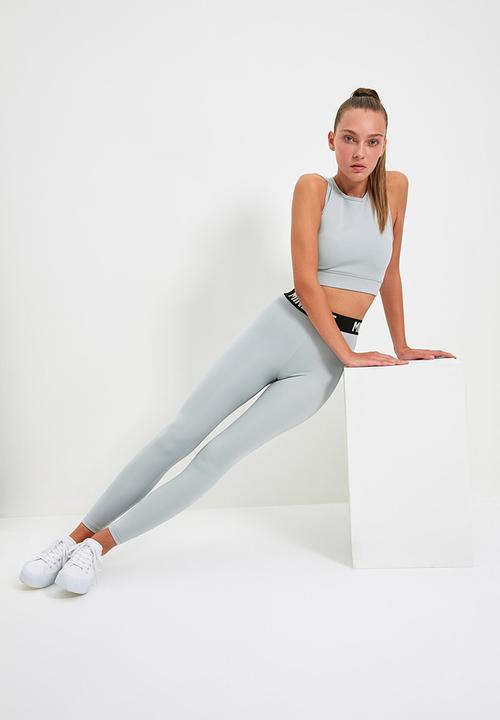 Trendyol - Printed fitness tights - clear blue