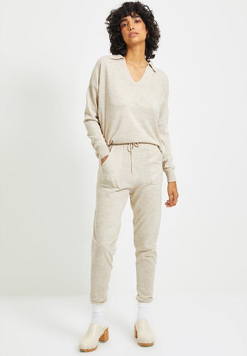 Trendyol - Polo collar knitwear bottom & top - beige