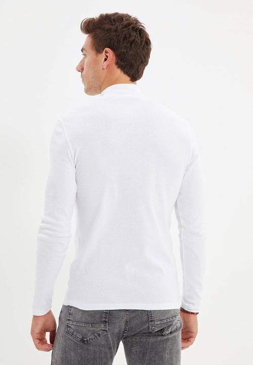 Trendyol - High neck slim fit tee - white