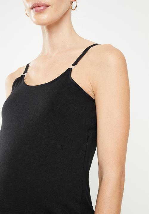 Superbalist - 2 pack nursing cami - black