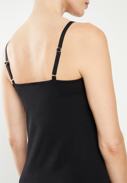 Superbalist - 2 pack nursing cami - black