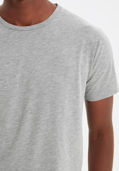 Trendyol - Dean short sleeve plain tee - grey