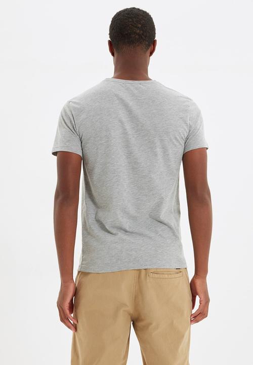 Trendyol - Dean short sleeve plain tee - grey