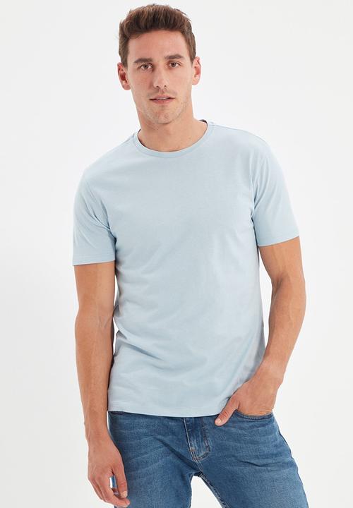 Trendyol - Dean short sleeve plain tee - blue