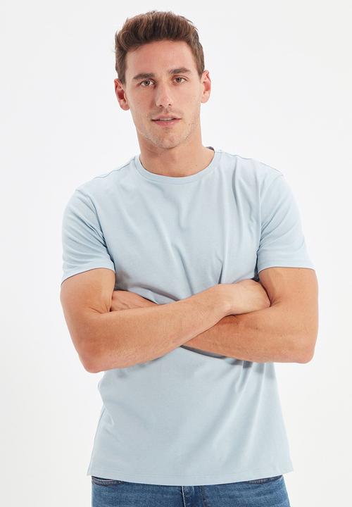 Trendyol - Dean short sleeve plain tee - blue