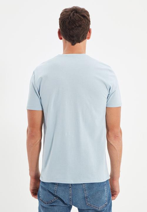 Trendyol - Dean short sleeve plain tee - blue