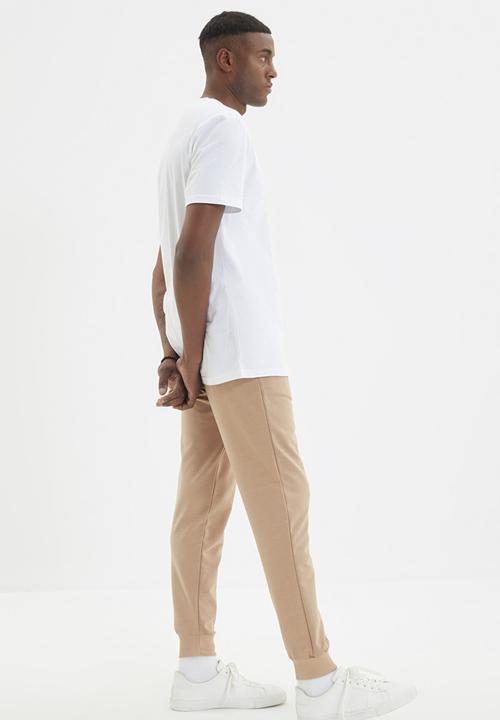 Trendyol - Basic regular fit sweatpants - stone