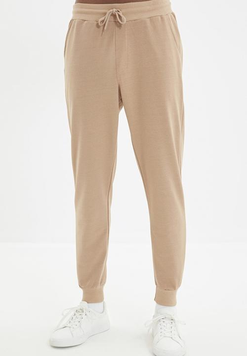 Trendyol - Basic regular fit sweatpants - stone