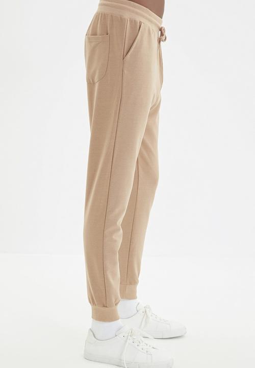 Trendyol - Basic regular fit sweatpants - stone