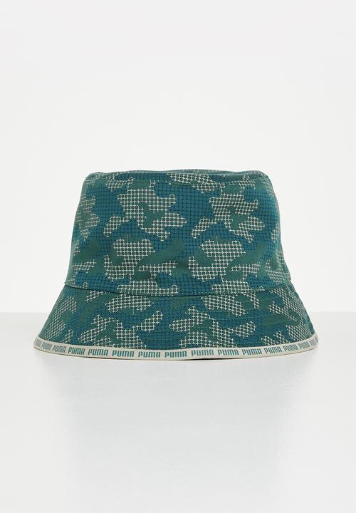 PUMA - Core reversible bucket - spray green/aop