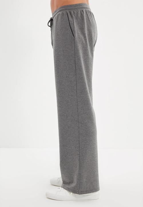 Trendyol - Gordon relaxed fit wide leg sweatpants - anthracite