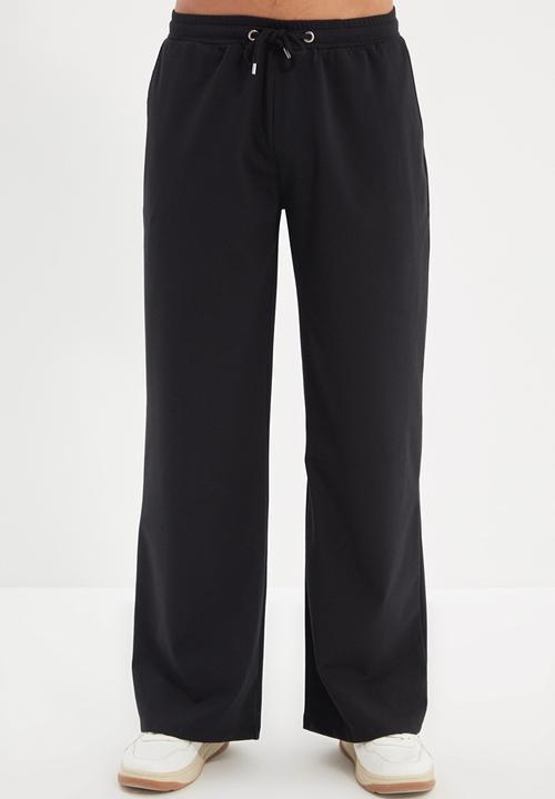 Trendyol - Gordon relaxed fit wide leg sweatpants - black