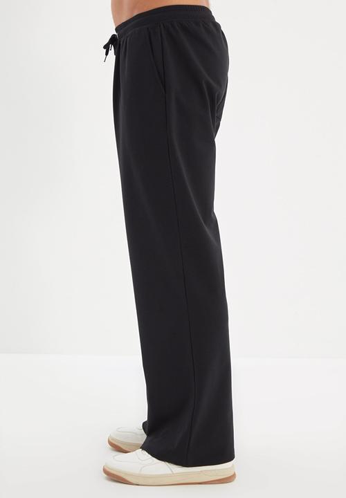 Trendyol - Gordon relaxed fit wide leg sweatpants - black