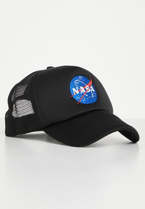 Superbalist - Nasa logo trucker hat - black/white