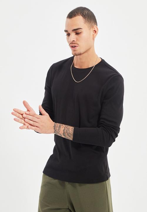 Trendyol - Tom slim fit long sleeve tee - black