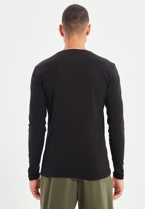 Trendyol - Tom slim fit long sleeve tee - black