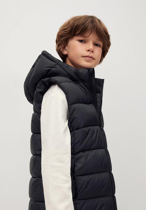 MANGO - Waistcoat amerv - black
