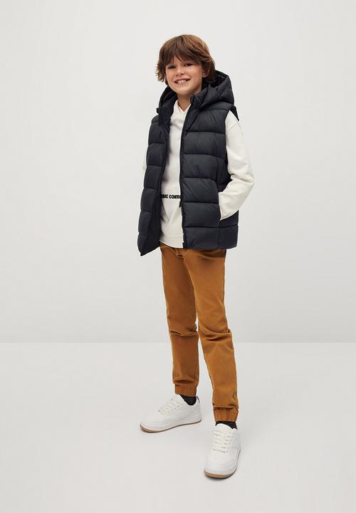 MANGO - Waistcoat amerv - black