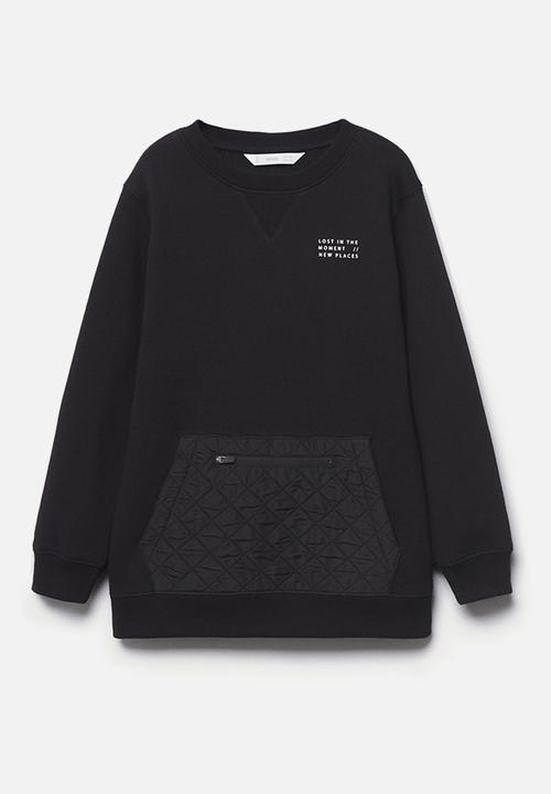 MANGO - Sweatshirt quilts - black