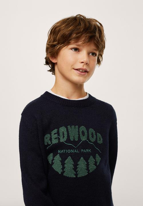 MANGO - Sweater redwood - navy