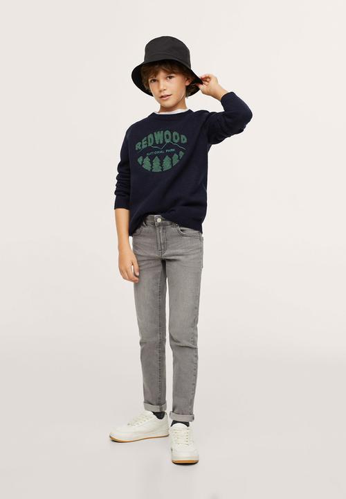 MANGO - Sweater redwood - navy