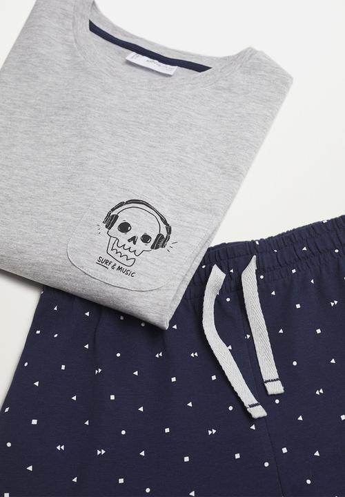 MANGO - Pijama pack music - medium gray