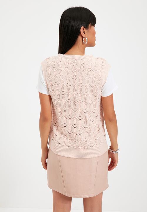 Trendyol - Knit detailed sweater - powder pink