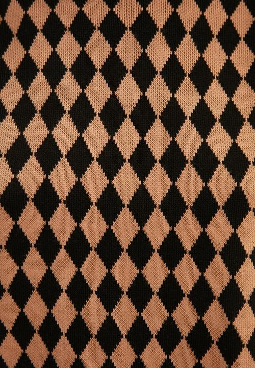 Trendyol - Jacquard knit sweater - camel & black