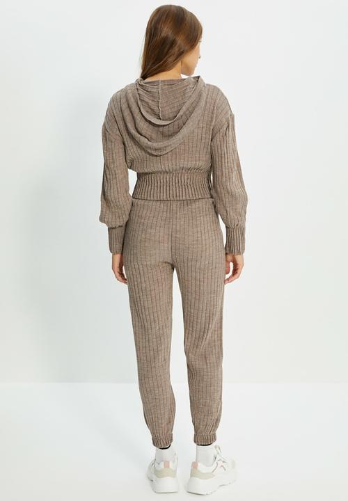 Trendyol - Hooded knitwear bottom-top set - mink