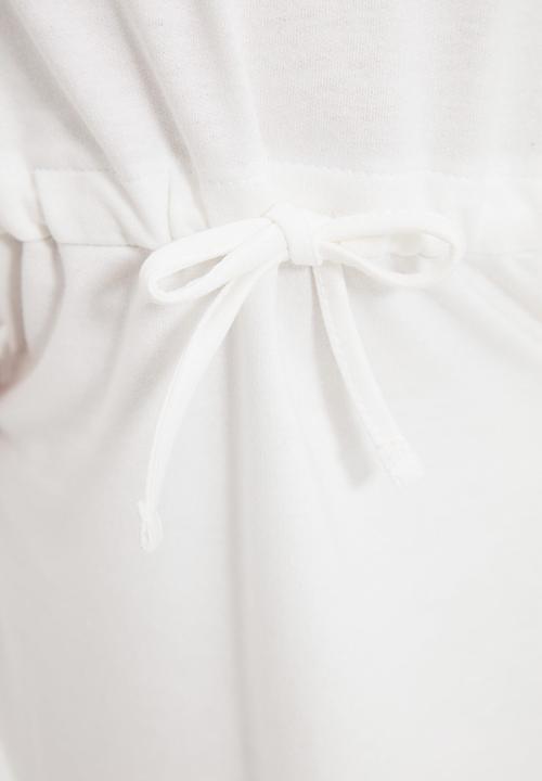 Trendyol - Colour block long sleeve dress - white