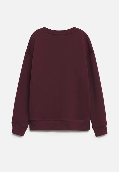 MANGO - Sweatshirt albert 1 - dark red