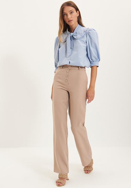 Trendyol - Front buttoned trousers - beige