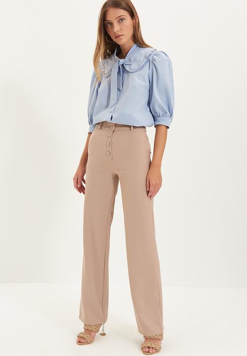 Trendyol - Front buttoned trousers - beige