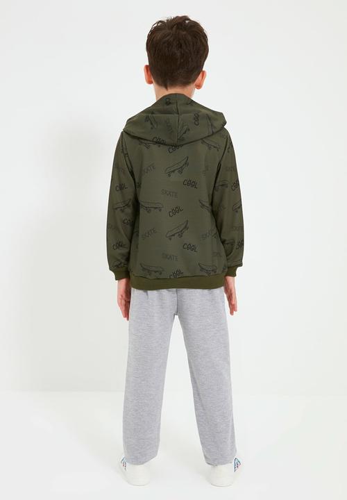 Trendyol - Hooded sweatsuit - khaki