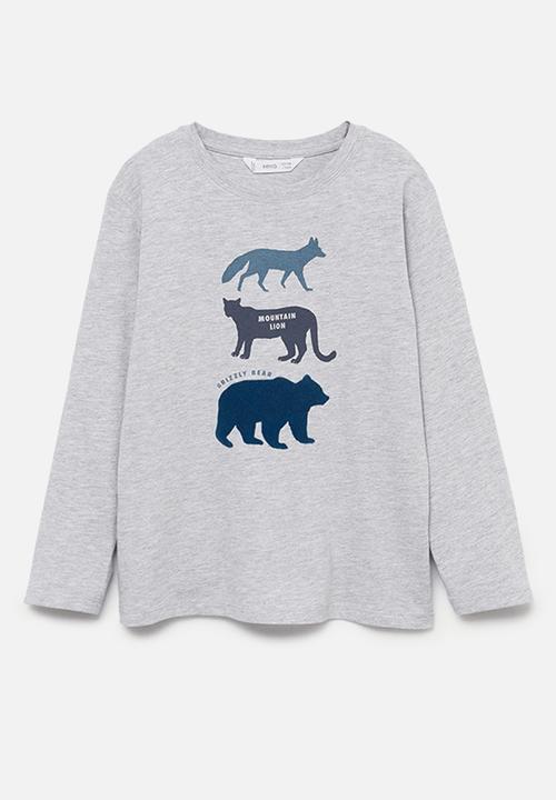 MANGO - T-shirt gracier - medium gray