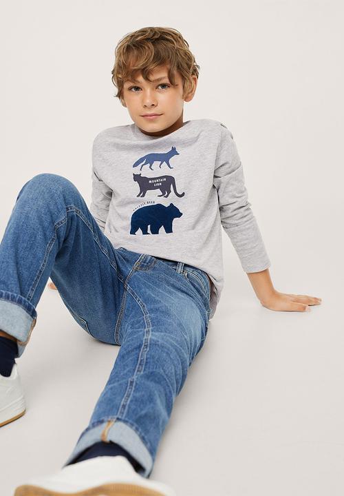 MANGO - T-shirt gracier - medium gray