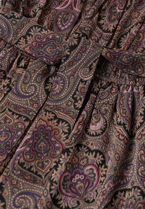 MANGO - Dress paisley - black