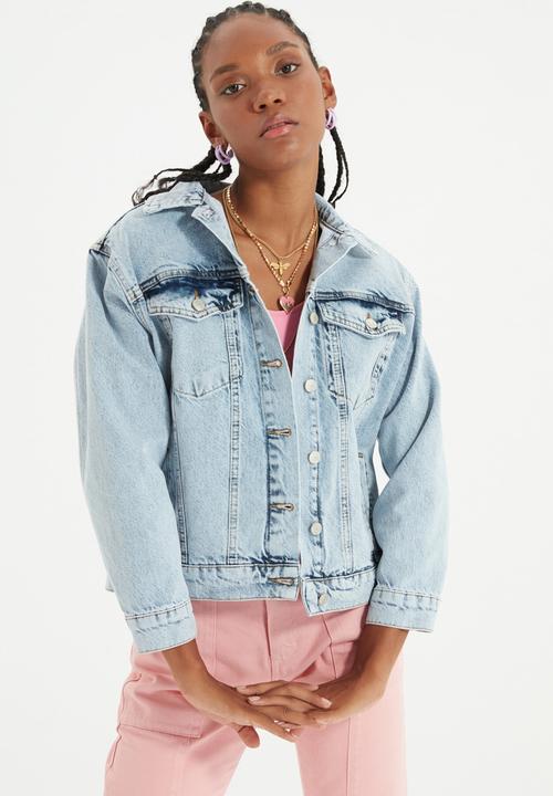 Trendyol - Basic denim jacket - blue