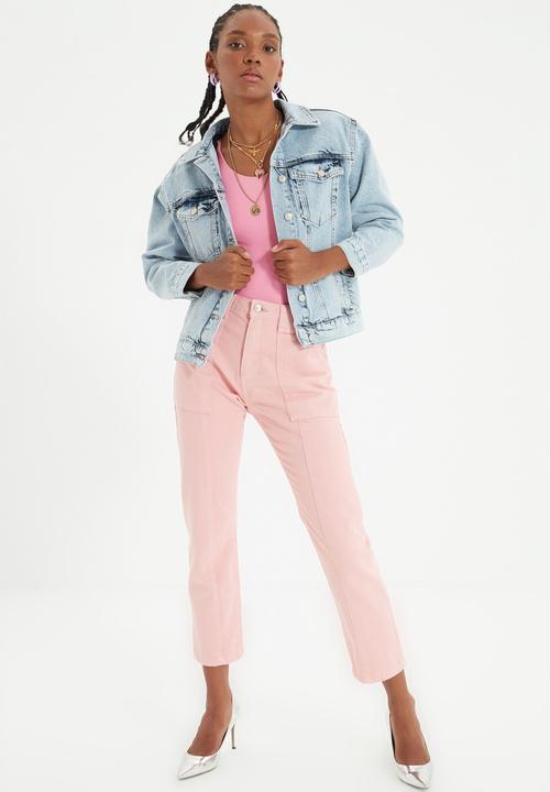 Trendyol - Basic denim jacket - blue