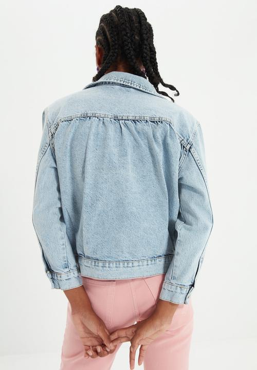 Trendyol - Basic denim jacket - blue