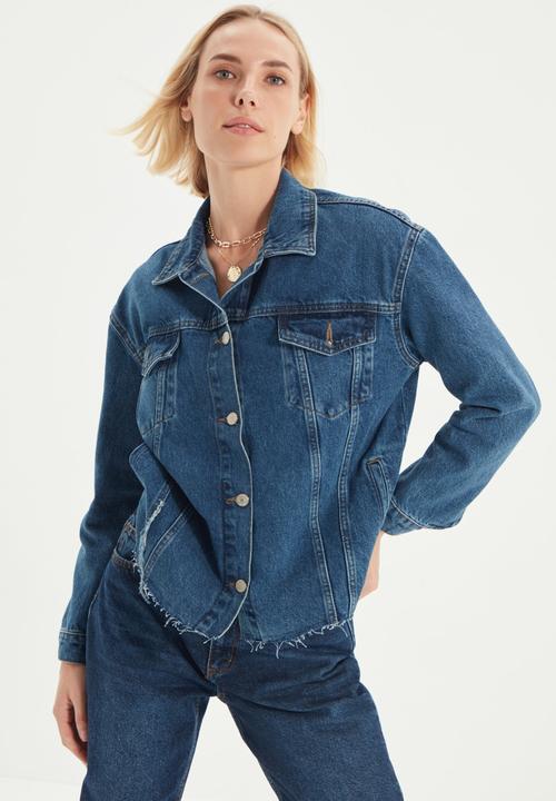 Trendyol - Basic denim jacket - indigo