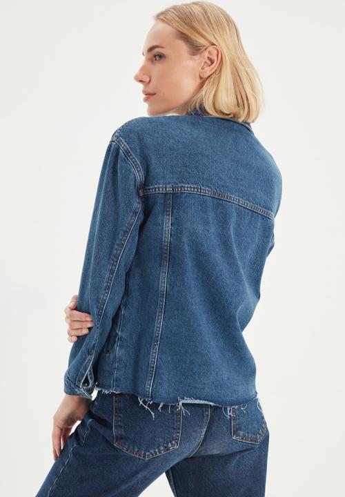 Trendyol - Basic denim jacket - indigo