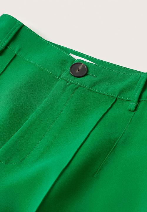 MANGO - Trousers maca - green